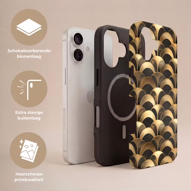 Telefoonhoesje Toughcase - Schubben - Structuur - Goud — 3