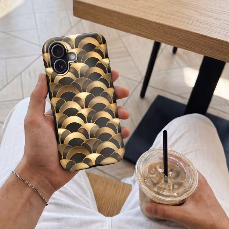 Telefoonhoesje Toughcase - Schubben - Structuur - Goud — 4