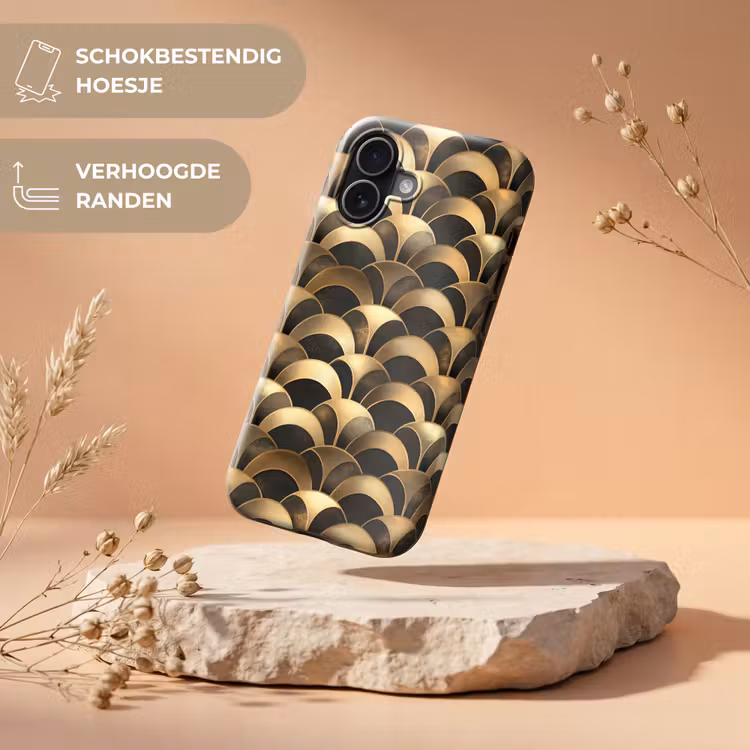 Telefoonhoesje Toughcase - Schubben - Structuur - Goud — 5