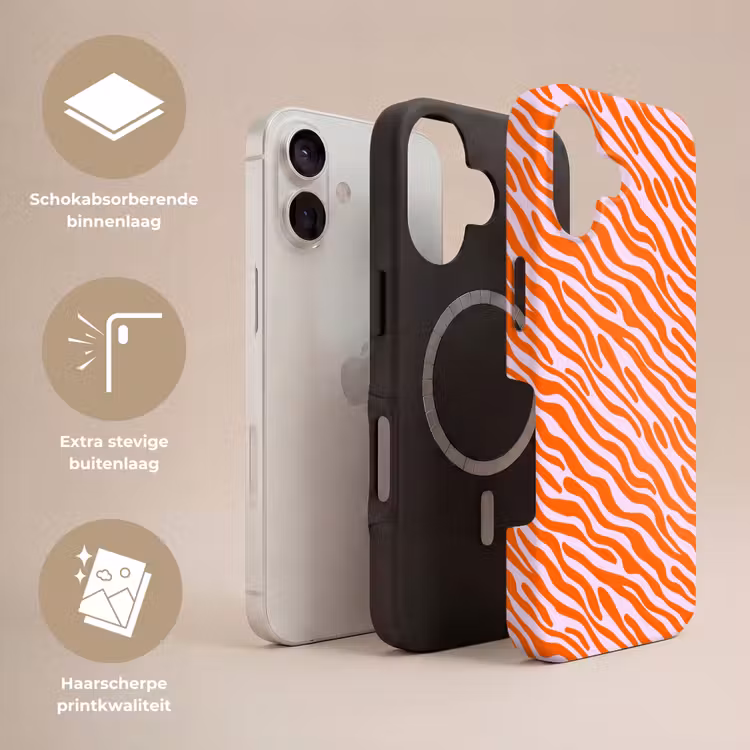 Telefoonhoesje Toughcase - Strepen - Dynamisch - Oranje — 3