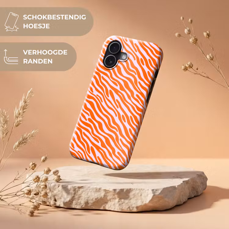 Telefoonhoesje Toughcase - Strepen - Dynamisch - Oranje — 5