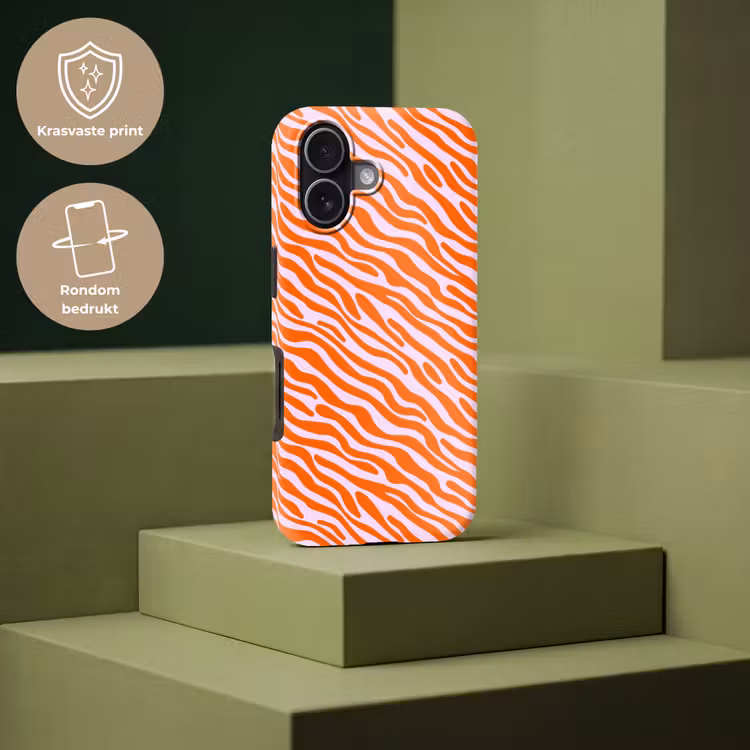 Telefoonhoesje Toughcase - Strepen - Dynamisch - Oranje — 7