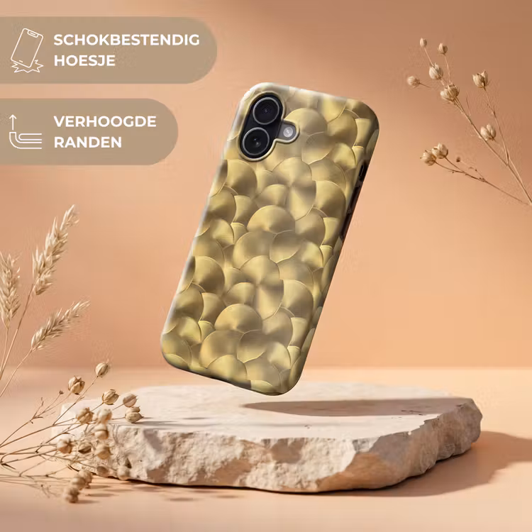 Telefoonhoesje Toughcase - Modern - Cirkel - Goud — 5