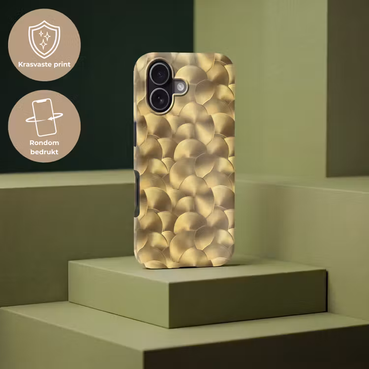 Telefoonhoesje Toughcase - Modern - Cirkel - Goud — 7