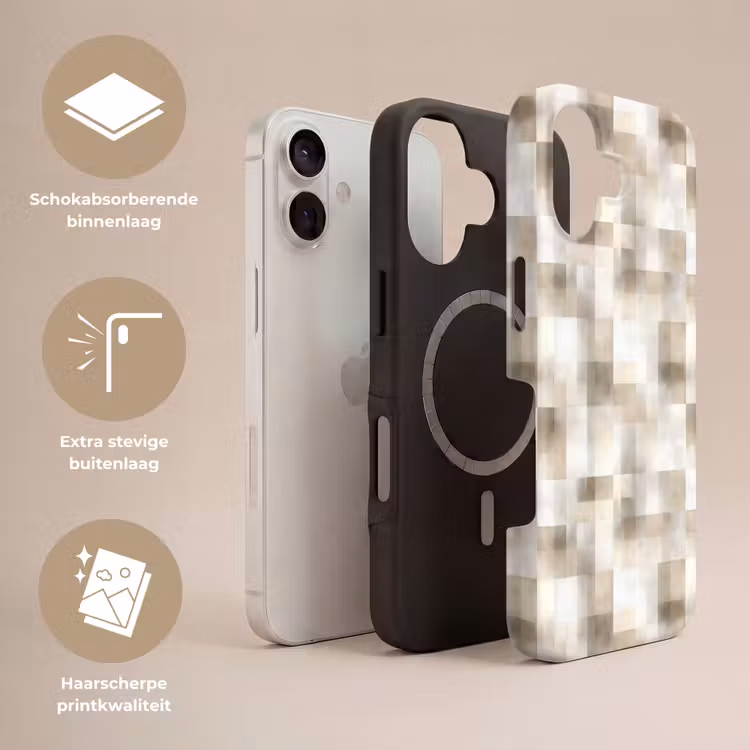 Telefoonhoesje Toughcase - Textuur - Linnen - Beige — 3
