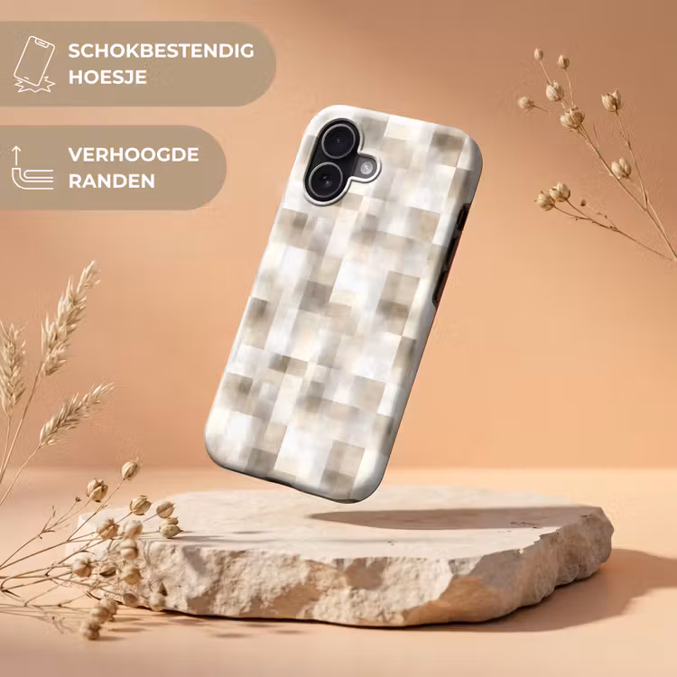 Telefoonhoesje Toughcase - Textuur - Linnen - Beige — 5
