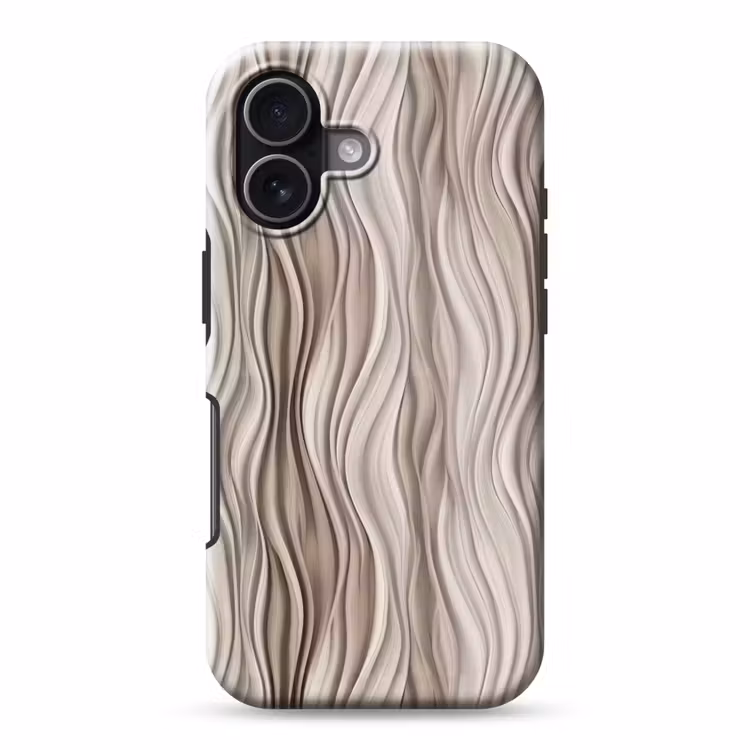 Telefoonhoesje Toughcase - Golven - 3D - Crème — 1