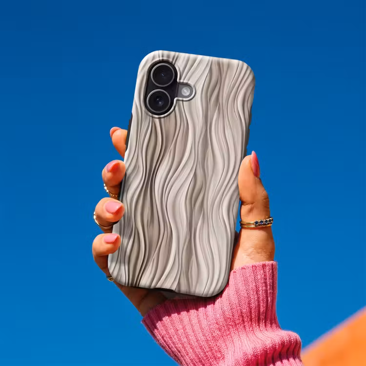 Telefoonhoesje Toughcase - Golven - 3D - Crème — 2