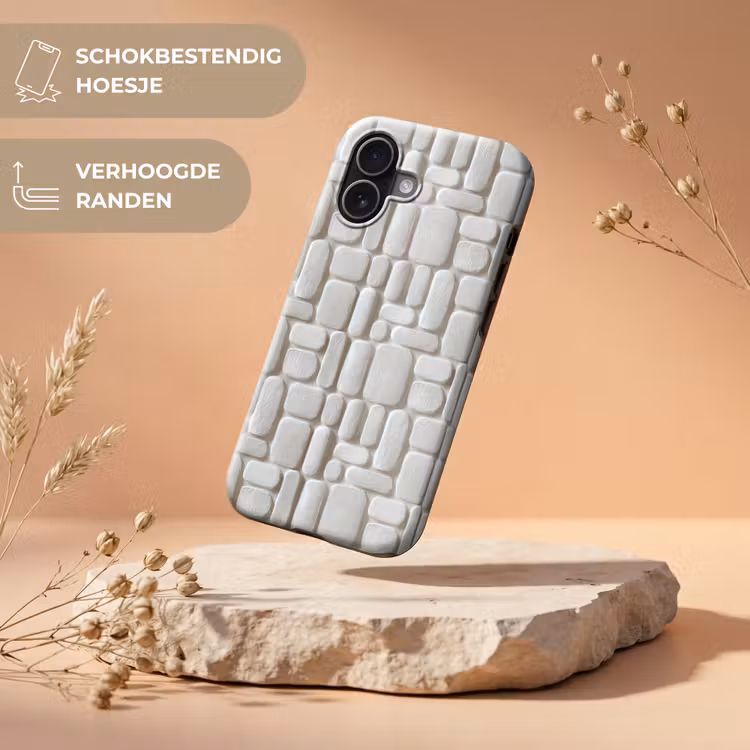 Telefoonhoesje Toughcase - Reliëf - Structuur - Wit — 5