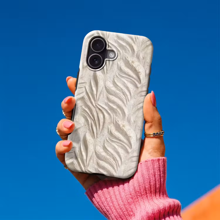 Telefoonhoesje Toughcase - Textuur - Reliëf - Beige — 2