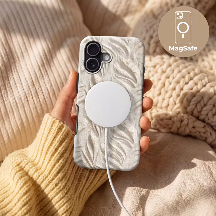 Telefoonhoesje Toughcase - Textuur - Reliëf - Beige — 8
