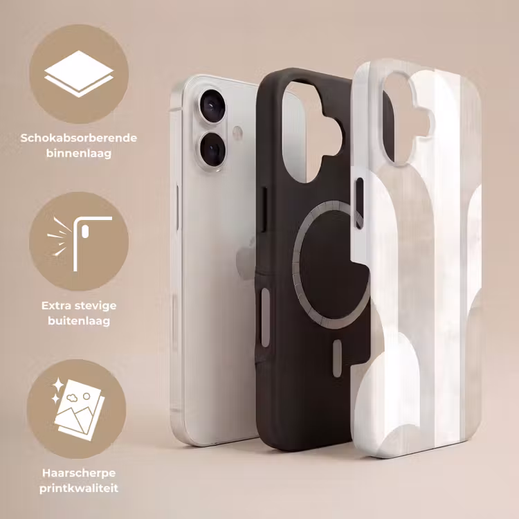 Telefoonhoesje Toughcase - Abstracte bogen - Modern - Beige — 3