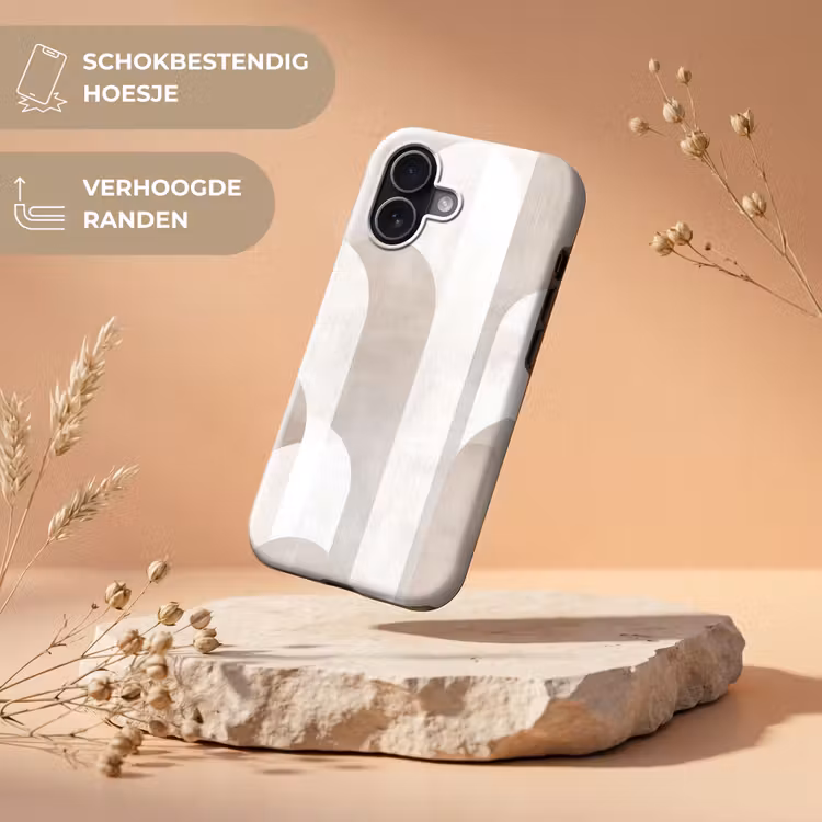 Telefoonhoesje Toughcase - Abstracte bogen - Modern - Beige — 5