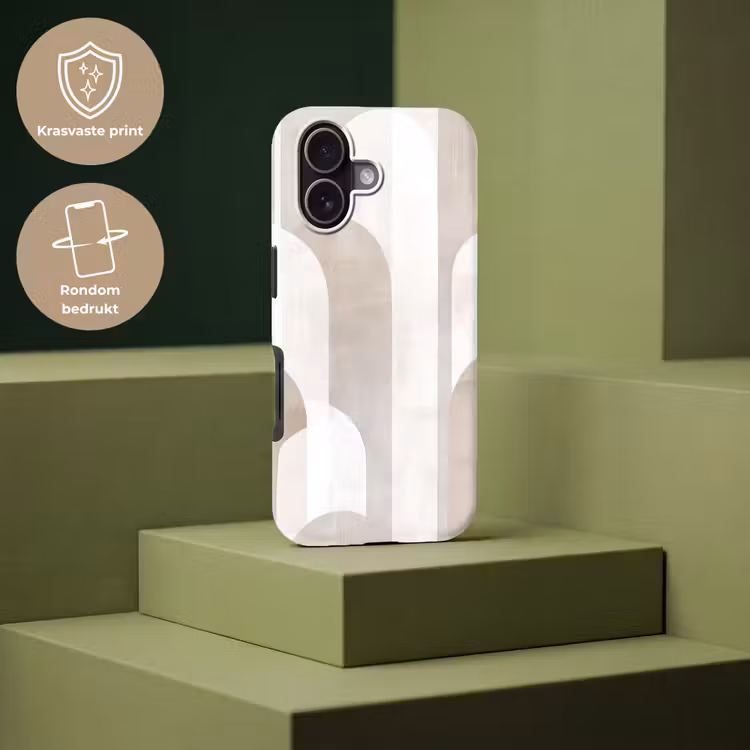 Telefoonhoesje Toughcase - Abstracte bogen - Modern - Beige — 7