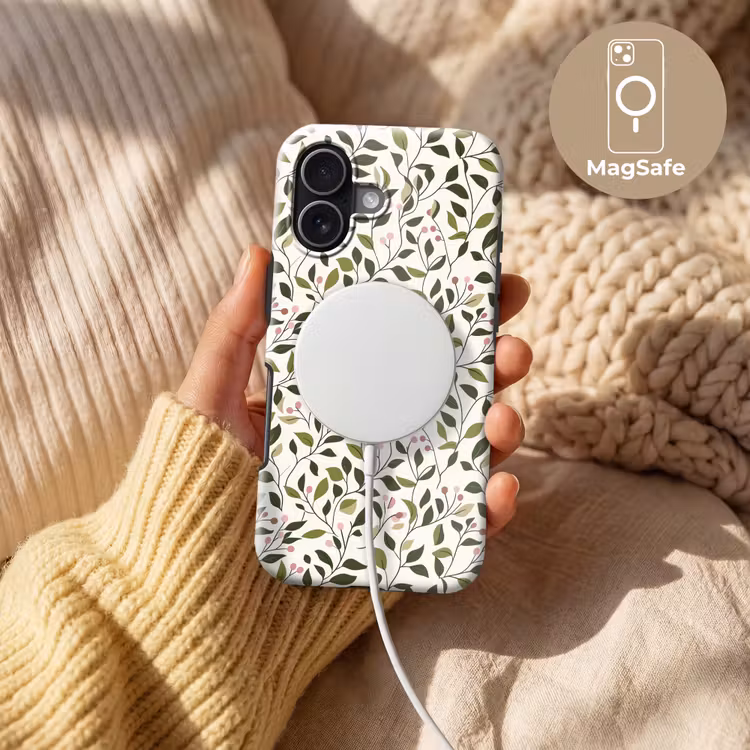 Telefoonhoesje Toughcase - Bladeren - Bessen - Roze — 8