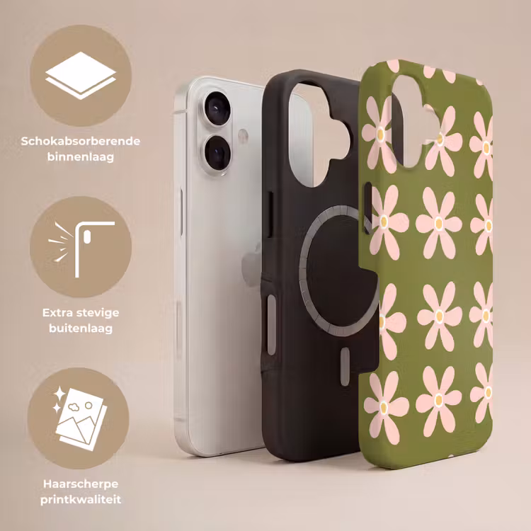 Telefoonhoesje Toughcase - Bloem - Modern - Groen — 3