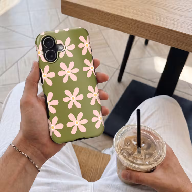 Telefoonhoesje Toughcase - Bloem - Modern - Groen — 4