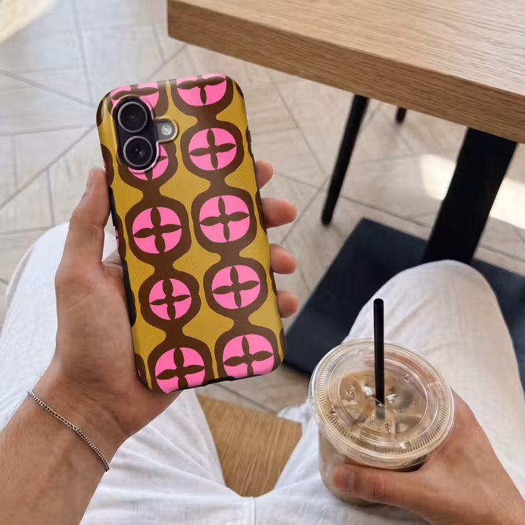 Telefoonhoesje Toughcase - Modern - Patroon - Roze — 4
