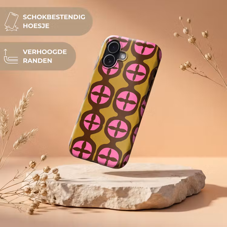 Telefoonhoesje Toughcase - Modern - Patroon - Roze — 5