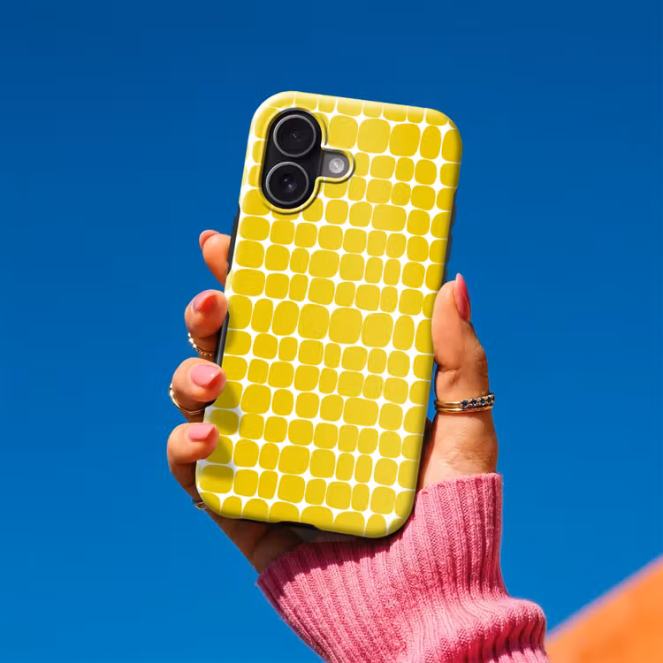 Telefoonhoesje Toughcase - Stippen - Modern - Geel — 2