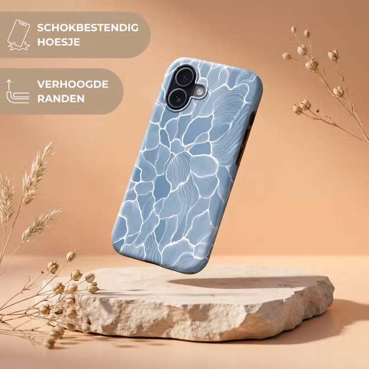 Telefoonhoesje Toughcase - Abstract - Blauw - Bladeren — 5