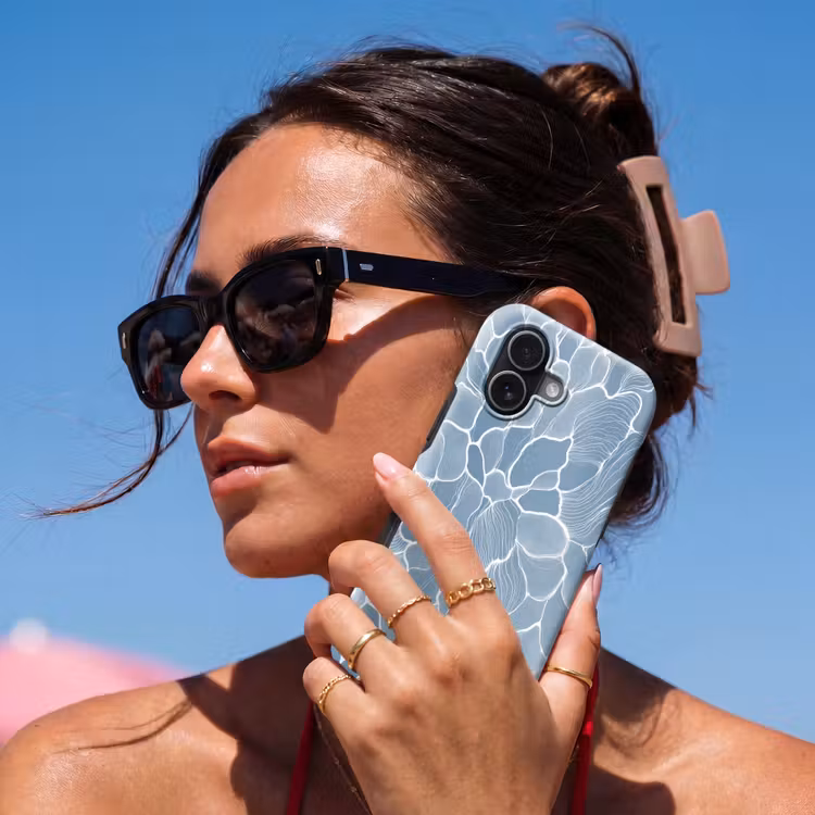 Telefoonhoesje Toughcase - Abstract - Blauw - Bladeren — 6