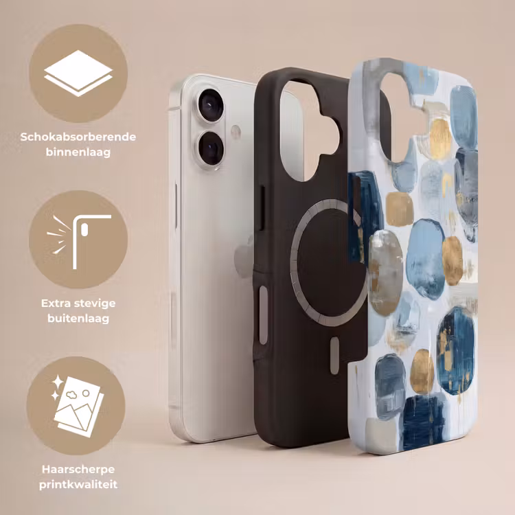 Telefoonhoesje Toughcase - Abstract - Goud - Vormen — 3