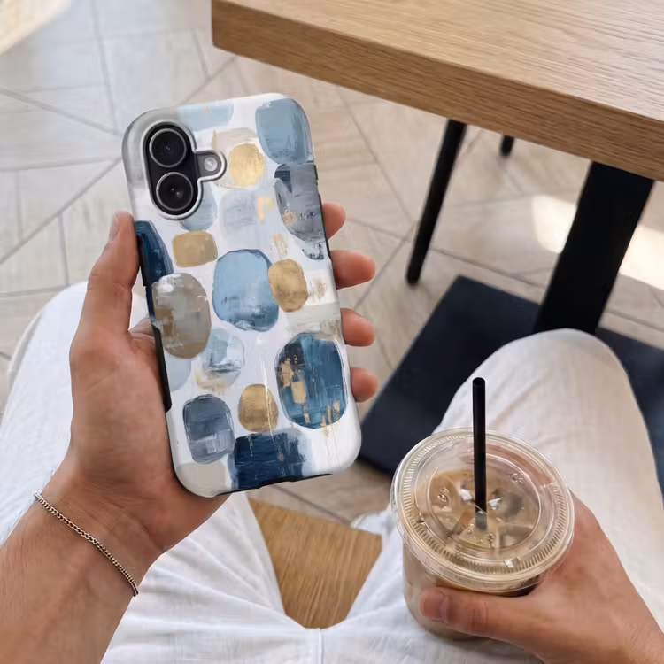 Telefoonhoesje Toughcase - Abstract - Goud - Vormen — 4