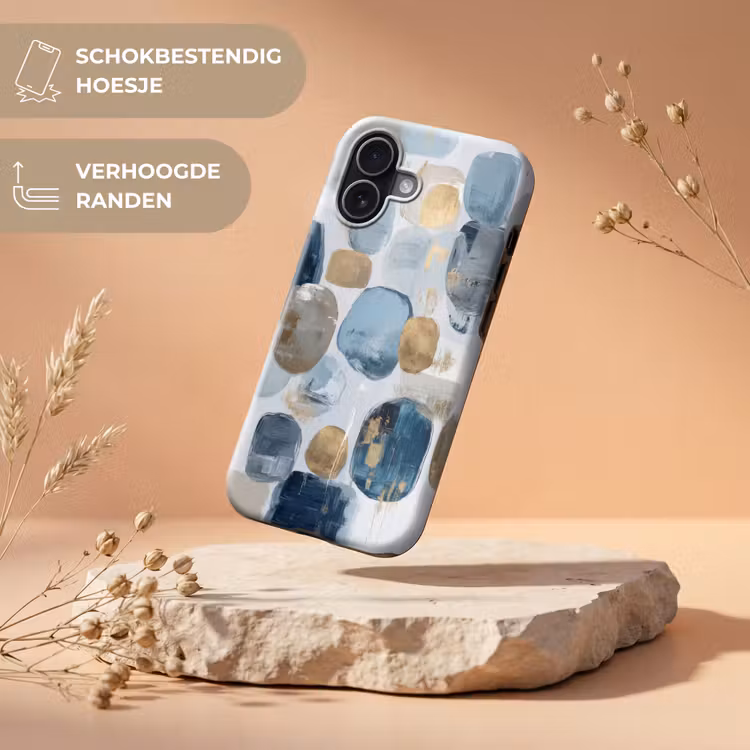 Telefoonhoesje Toughcase - Abstract - Goud - Vormen — 5