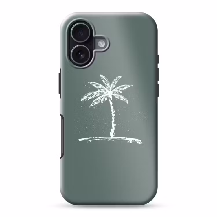 Telefoonhoesje Toughcase - Palmboom - Wit - Groen - Tropisch — 1