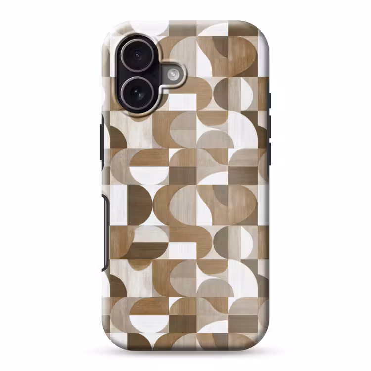 Telefoonhoesje Toughcase - Abstract - Retro - Bruin — 1
