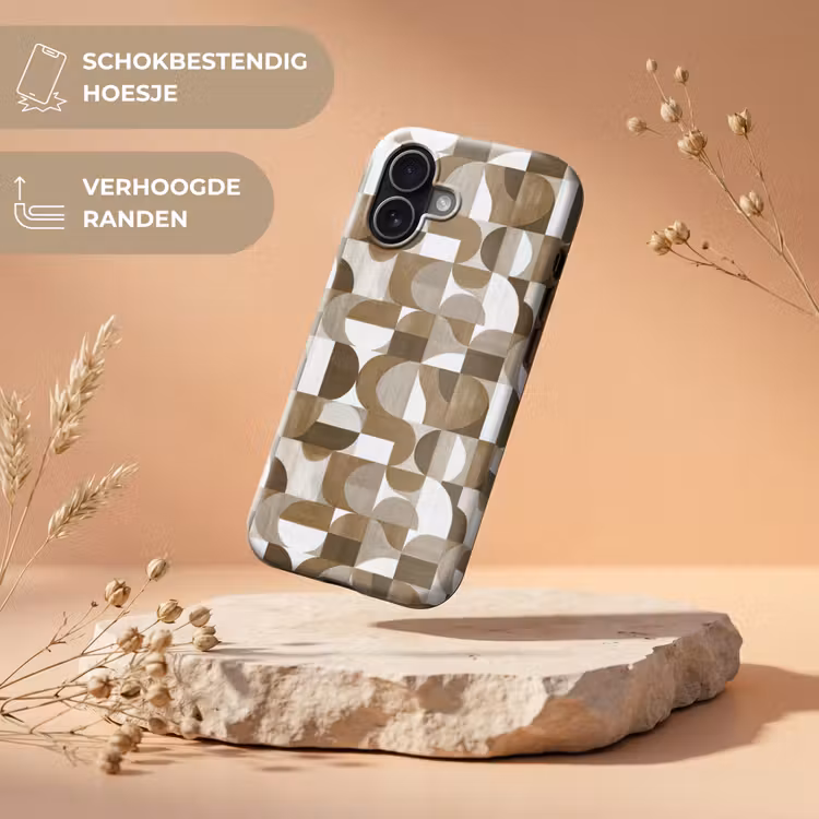 Telefoonhoesje Toughcase - Abstract - Retro - Bruin — 5