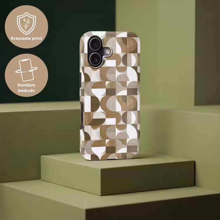 Telefoonhoesje Toughcase - Abstract - Retro - Bruin — 7
