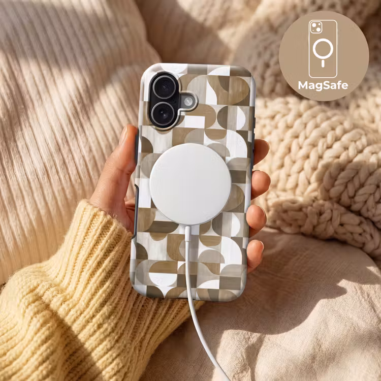 Telefoonhoesje Toughcase - Abstract - Retro - Bruin — 8