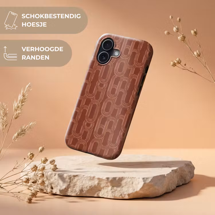 Telefoonhoesje Toughcase - Abstract - Textuur - Bruin — 5