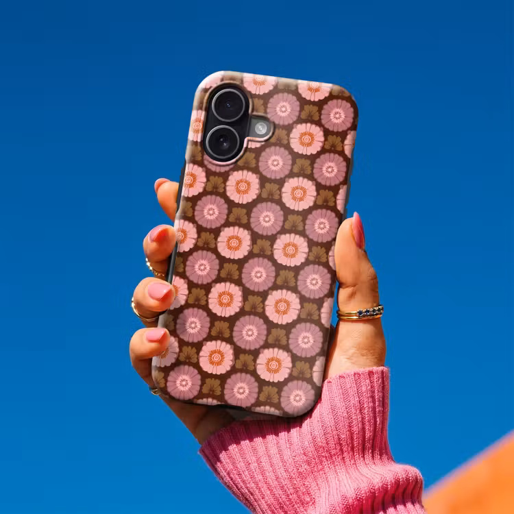 Telefoonhoesje Toughcase - Retro - Madelief - Roze — 2