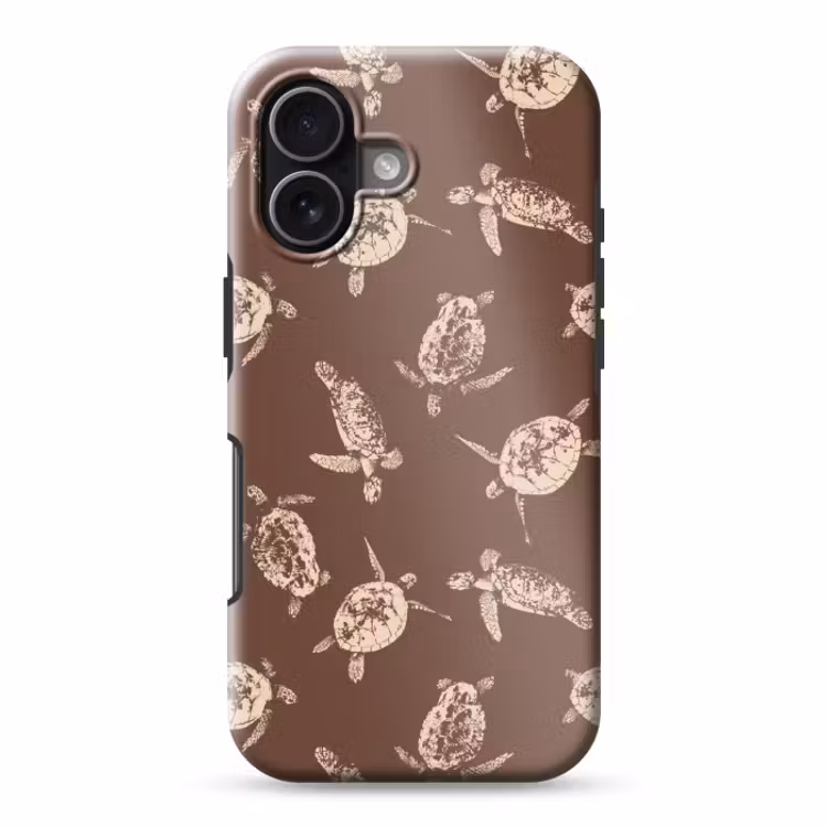 Telefoonhoesje Toughcase - Schildpadden - Patroon - Bruin - Beige — 1