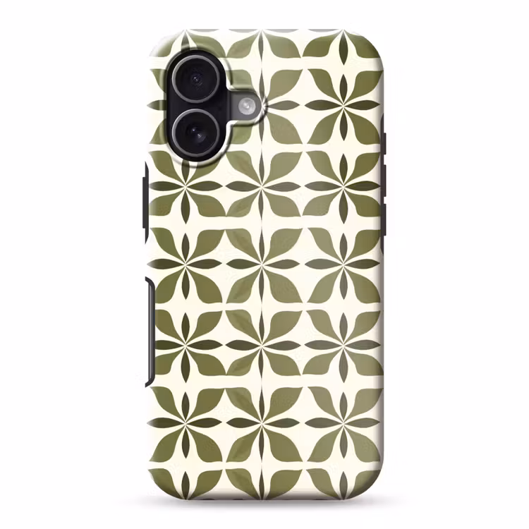 Telefoonhoesje Toughcase - Botanisch - Retro - Groen — 1