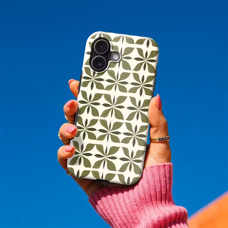 Telefoonhoesje Toughcase - Botanisch - Retro - Groen — 2