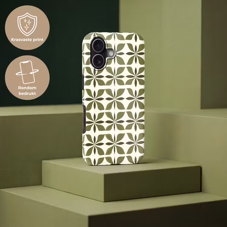 Telefoonhoesje Toughcase - Botanisch - Retro - Groen — 7