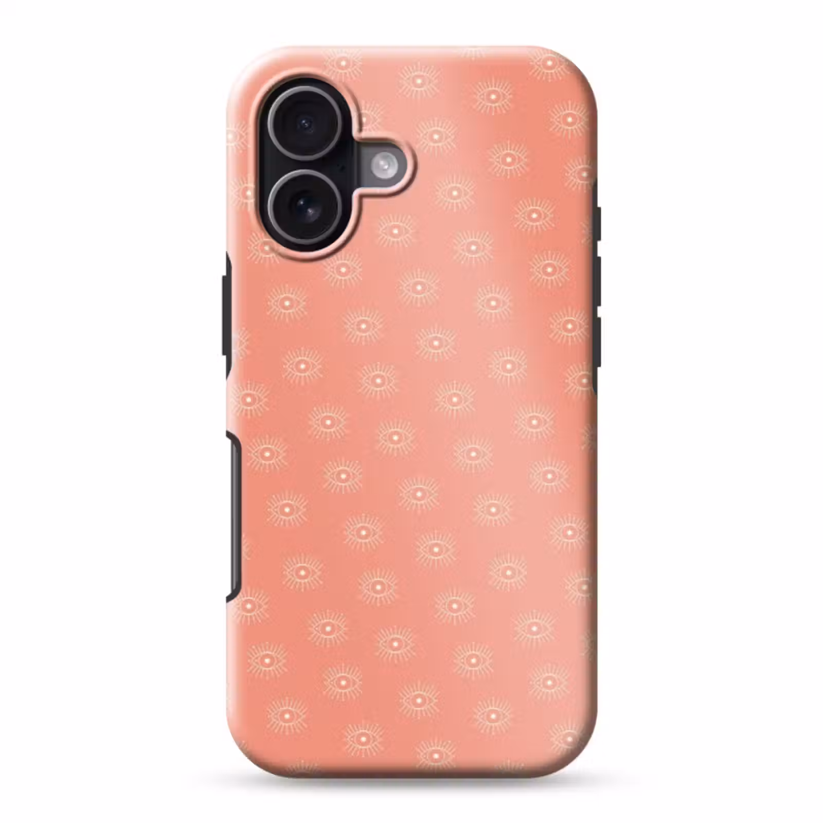 Telefoonhoesje Toughcase - Boho - Print - Roze - Wit - Ogen — 1