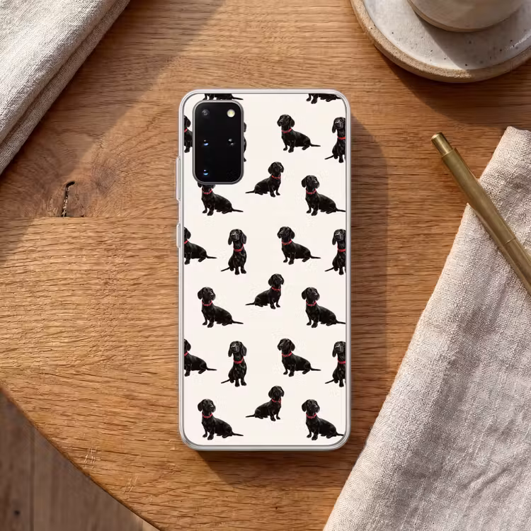 Telefoonhoesje - Hond - Patroon - Zwart — 2