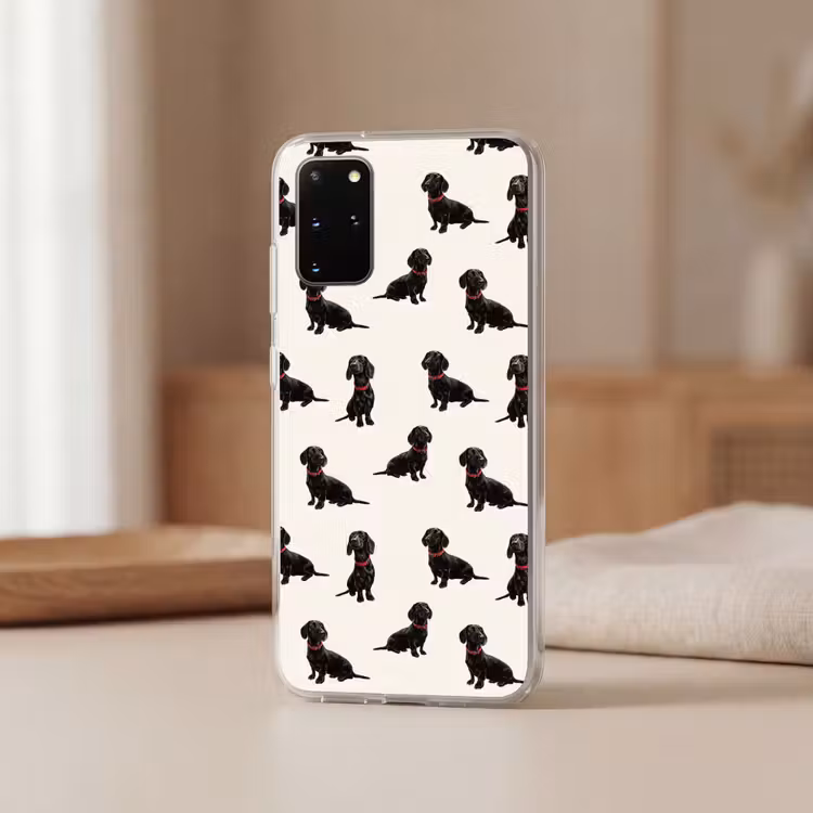 Telefoonhoesje - Hond - Patroon - Zwart — 3