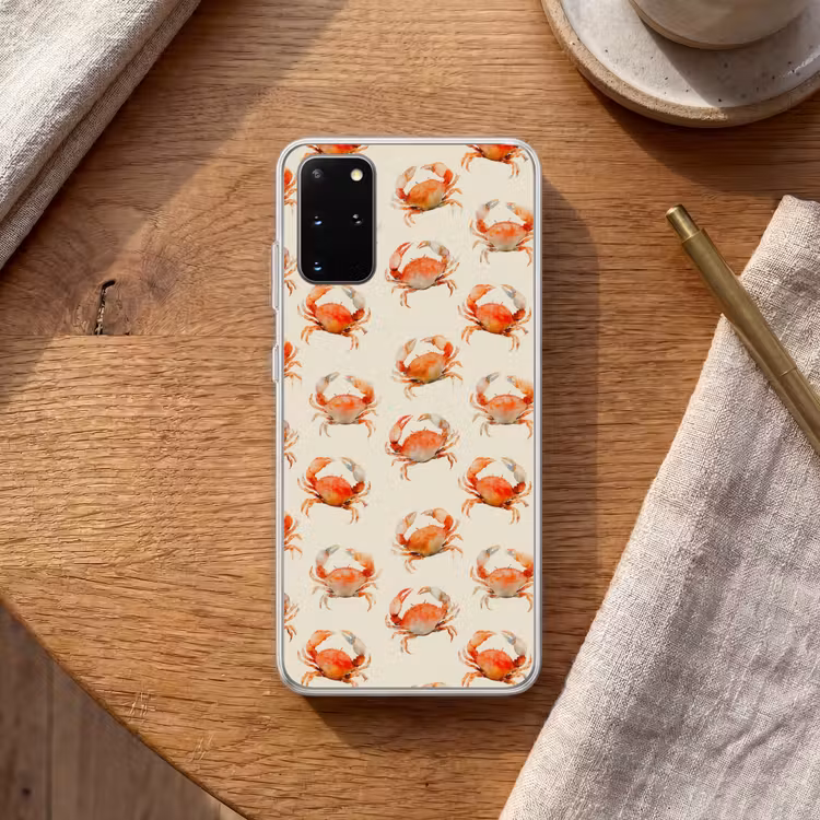 Telefoonhoesje - Krabben - Patroon - Oranje — 2
