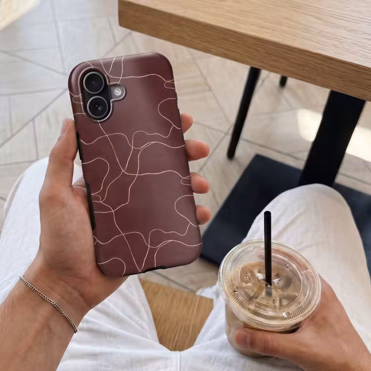 Telefoonhoesje Toughcase - Abstract - Modern - Bruin — 4
