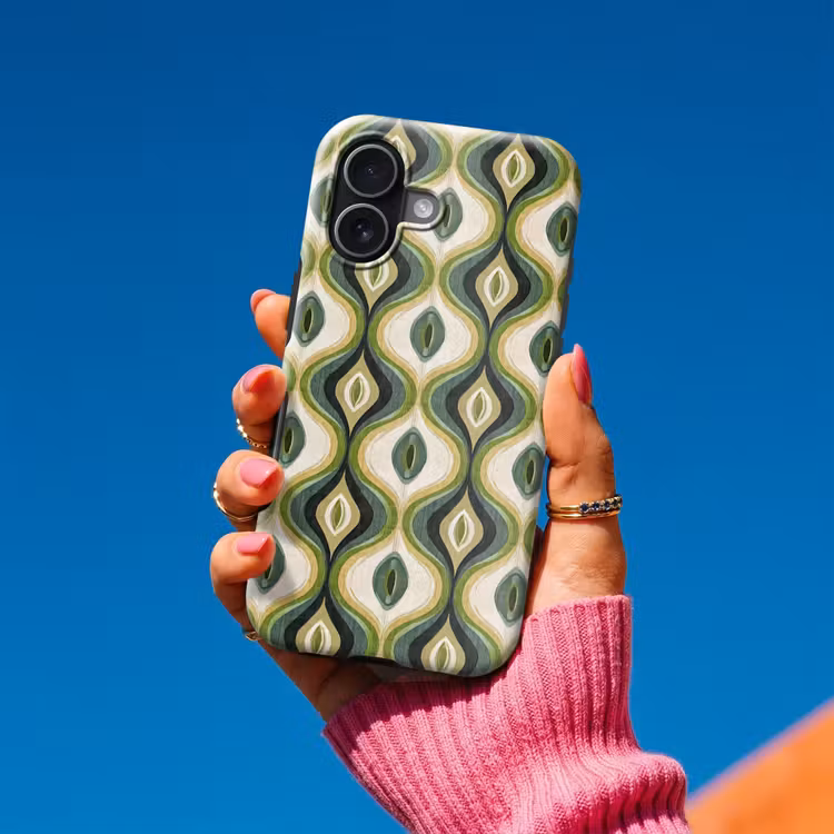 Telefoonhoesje Toughcase - Abstract - Ritmisch - Groen — 2