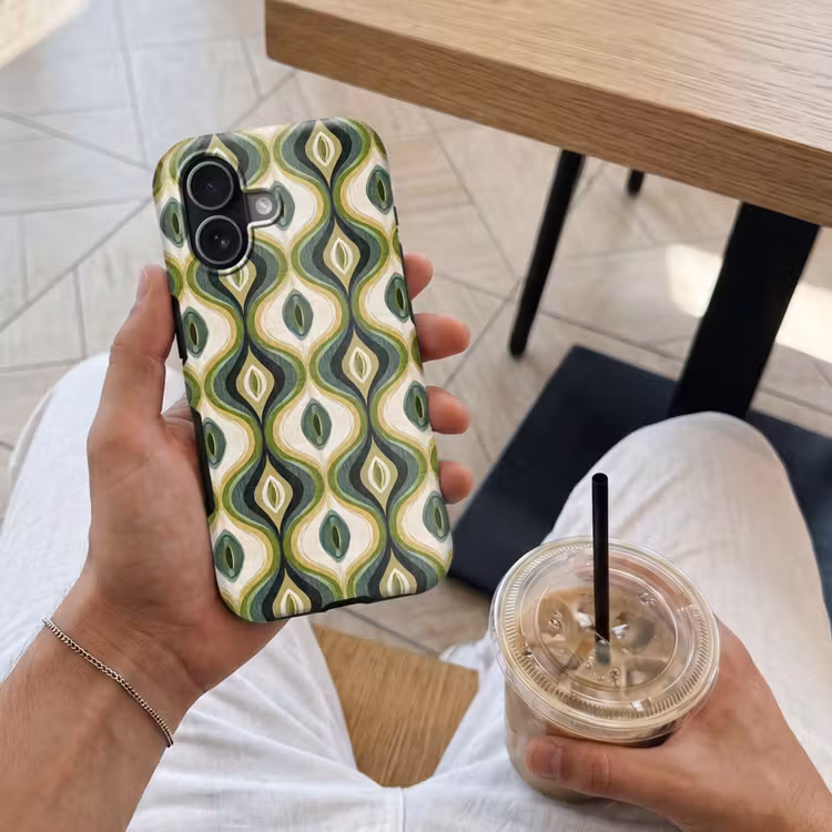 Telefoonhoesje Toughcase - Abstract - Ritmisch - Groen — 4