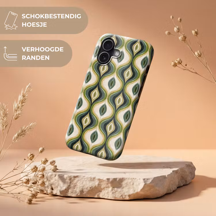 Telefoonhoesje Toughcase - Abstract - Ritmisch - Groen — 5