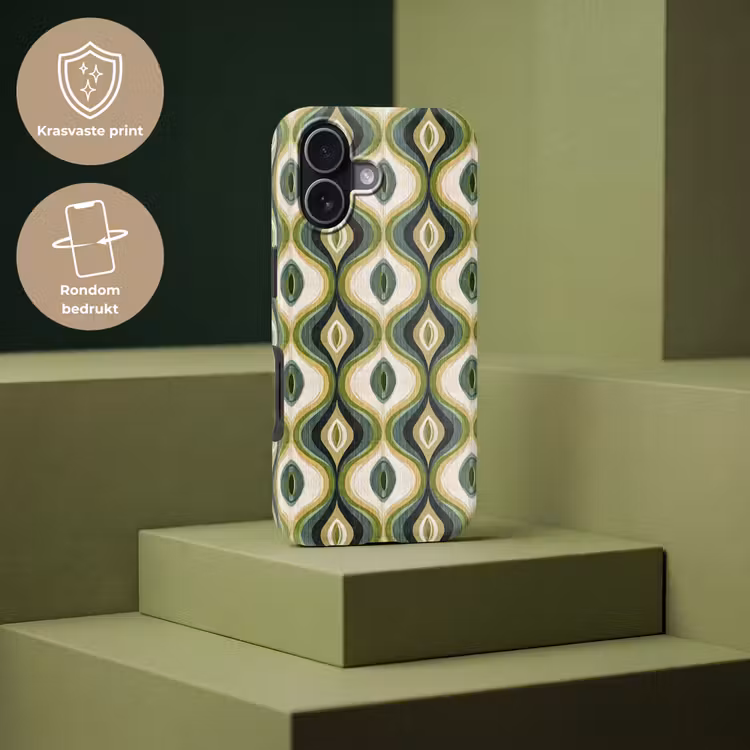 Telefoonhoesje Toughcase - Abstract - Ritmisch - Groen — 7