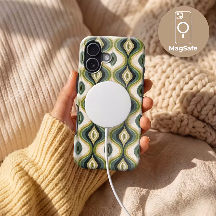Telefoonhoesje Toughcase - Abstract - Ritmisch - Groen — 8